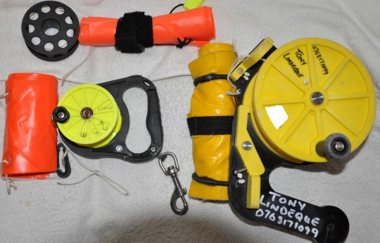 Reels and surface marker buoy (SMB)