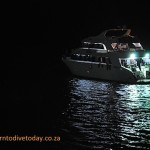 Liveaboard at Bluff Point at night