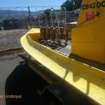 Side view of the boat without pontoons