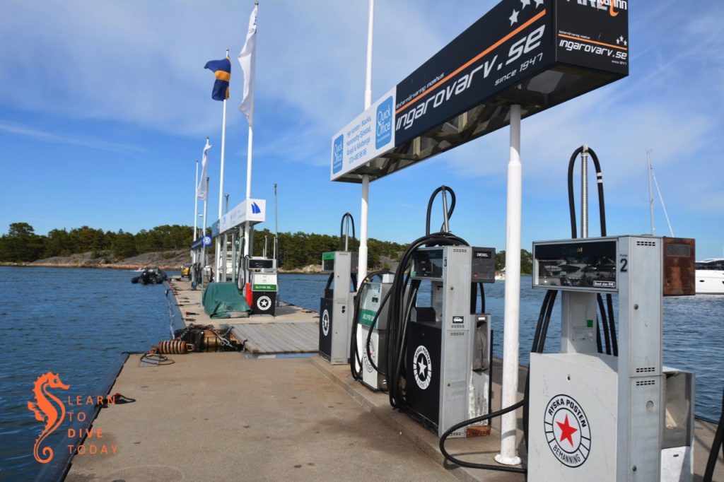 Filling station for boats on Sandhamn